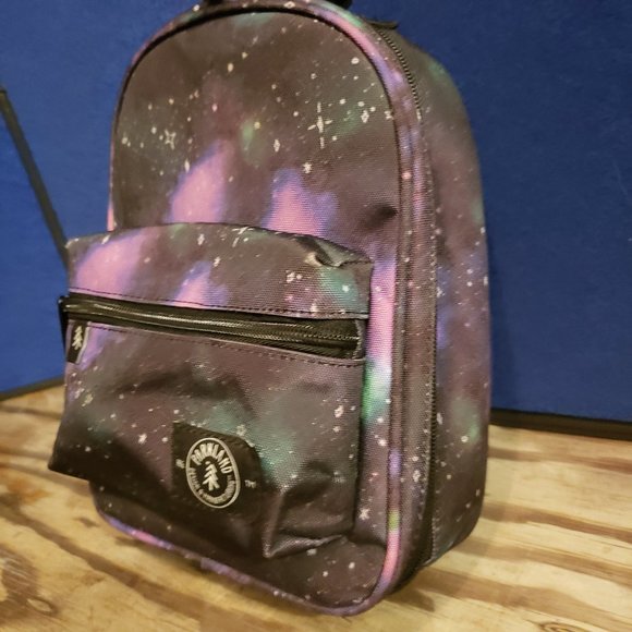 Mini Backpack PARKLAND space sky design black purple green cooler material linin - Picture 7 of 11